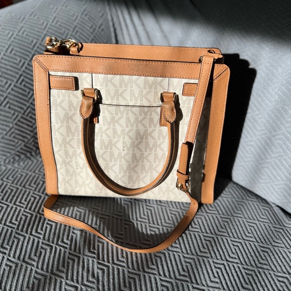 Michael Kors Brown and Cream Satchel - Picture 2 of 5